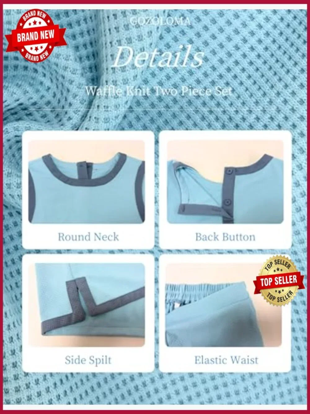 2 Piece Set: Sleeveless Cropped Tank & Shorts with Pockets Summer Matching Set